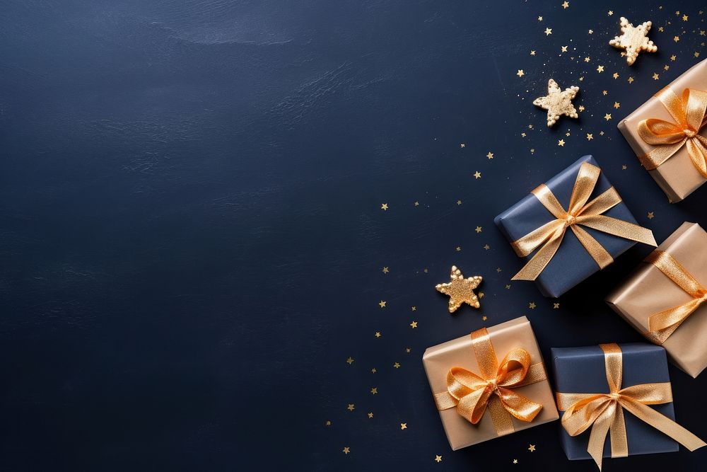 Gift decoration christmas gold. AI generated Image by rawpixel.