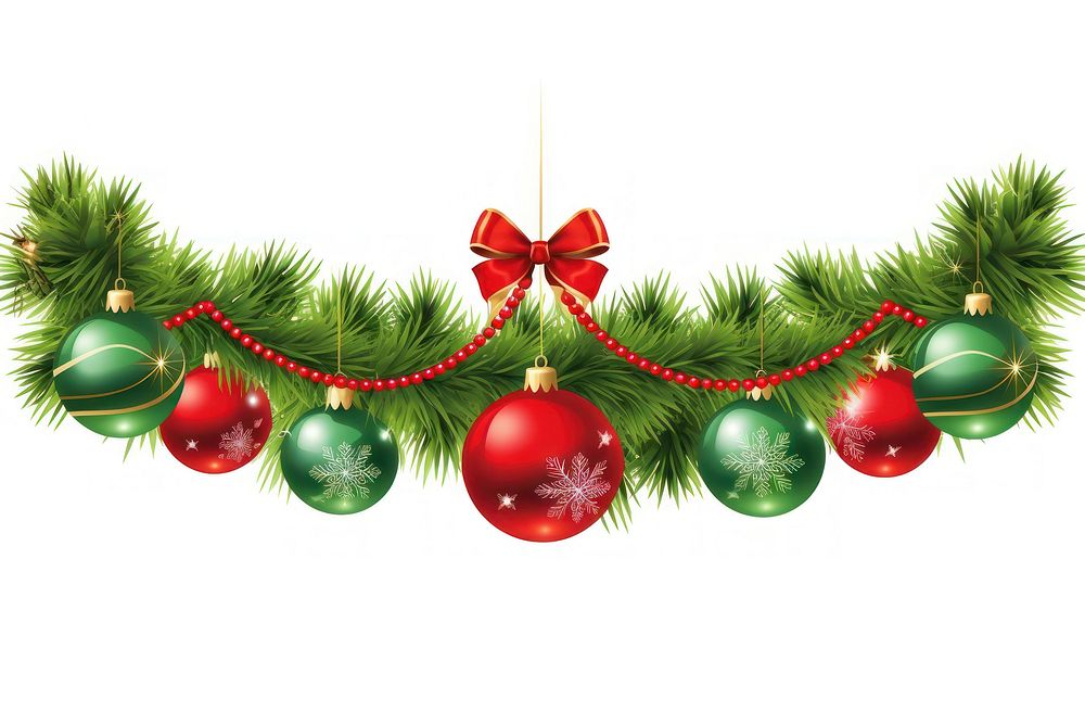 Christmas ball ornament christmas hanging ribbon. AI generated Image by rawpixel.