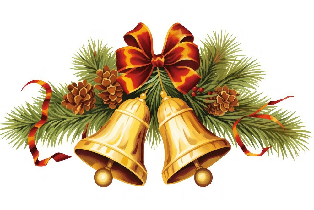Christmas corner ornament christmas ribbon pine. AI generated Image by rawpixel.