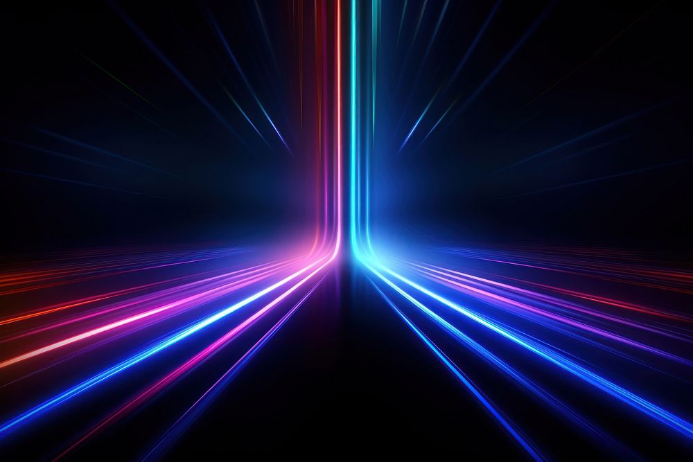 Ascending colorful glowing lines backgrounds lighting laser. AI generated Image by rawpixel.