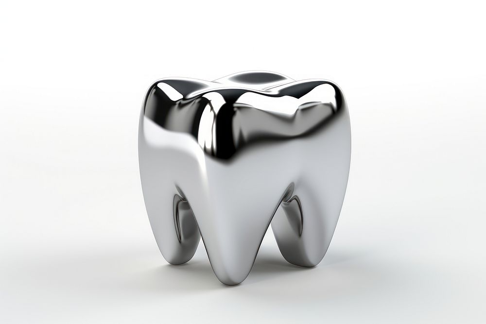Teeth icon chrome white background electronics. AI generated Image by rawpixel.