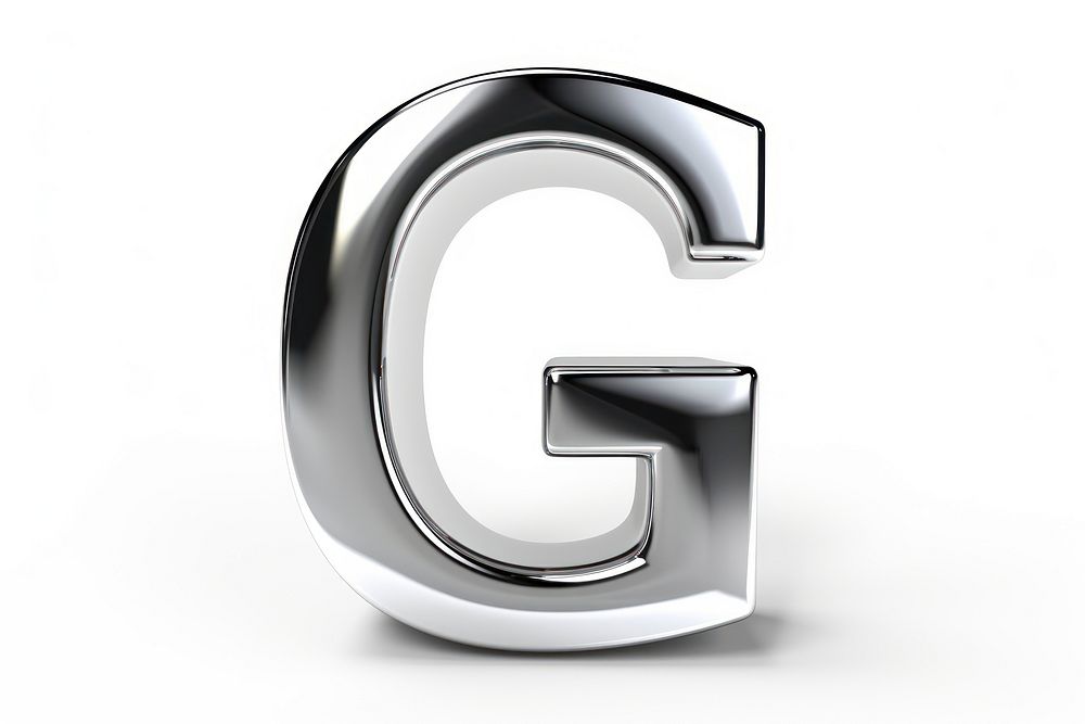 Alphabet g shape number text white background. AI generated Image by rawpixel.