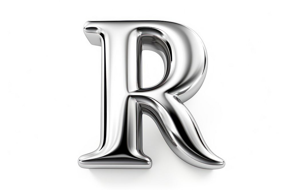 Alphabet R shape number text white background. AI generated Image by rawpixel.