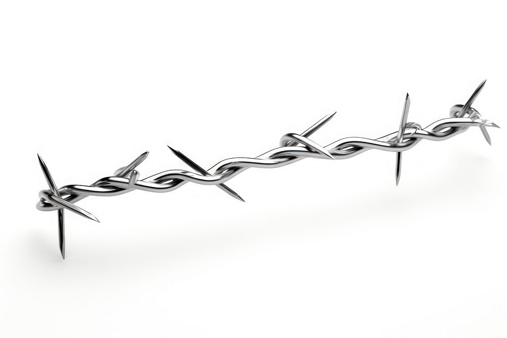 Barb wire white background appliance silver. AI generated Image by rawpixel.