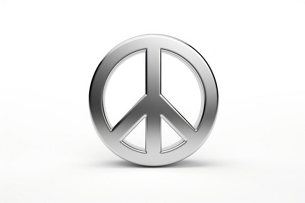 Peace icon shape symbol white logo. AI generated Image by rawpixel.