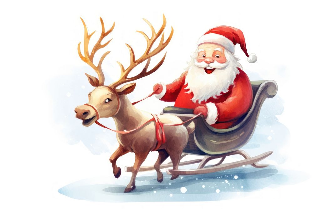 PNG Santa christmas cartoon mammal. AI generated Image by rawpixel.