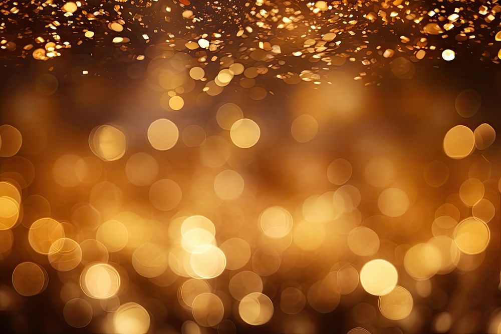 Golden glitter bokeh lighting backgrounds illuminated celebration. AI generated Image by rawpixel.