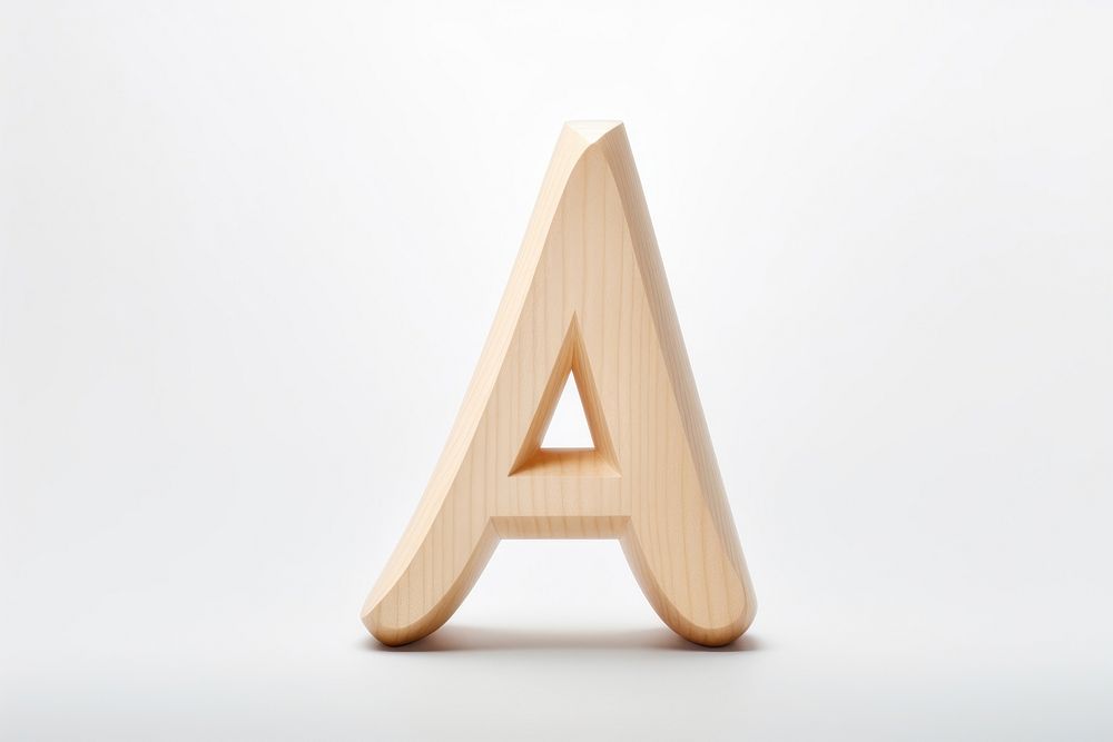 PNG Alphabet A shape wood white background simplicity. AI generated Image by rawpixel.