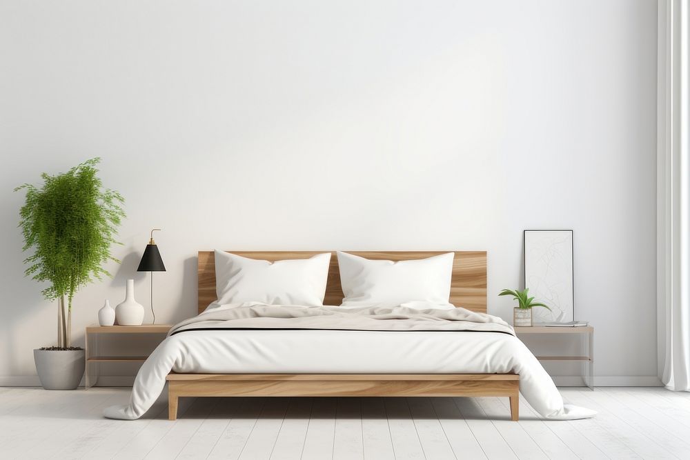 Minimalist bedroom furniture cushion pillow. 