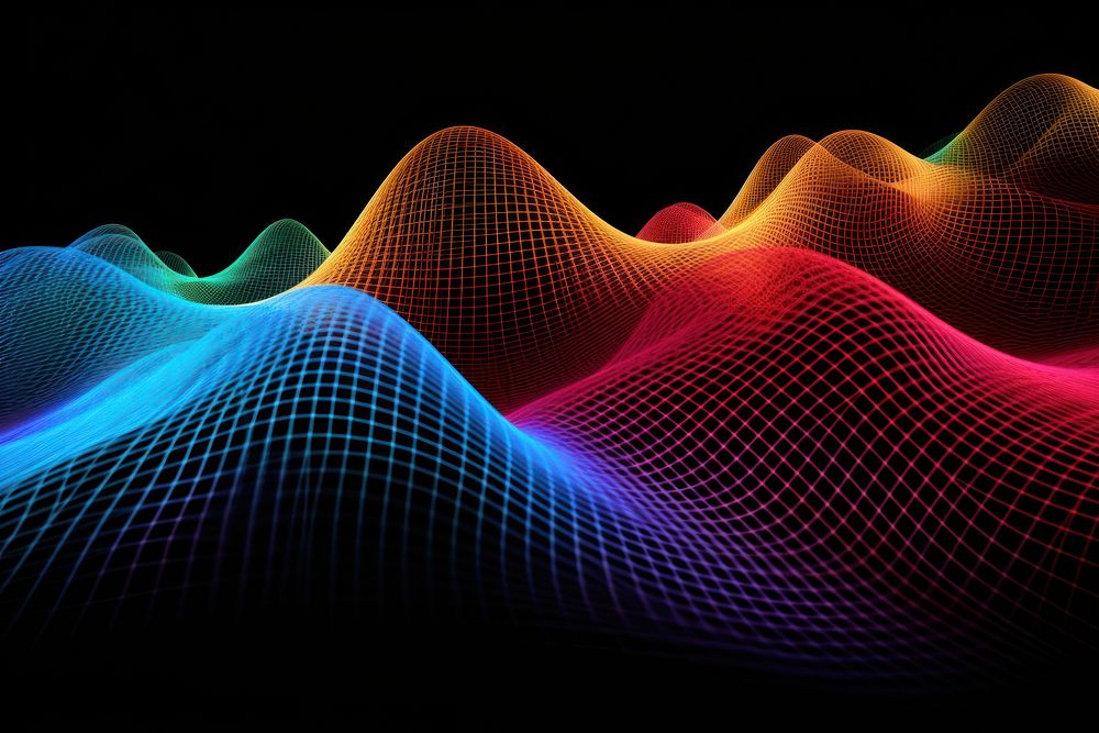 Sine waves pattern backgrounds purple. AI generated Image by rawpixel.