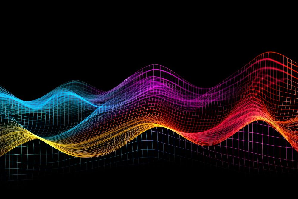 Sine waves pattern backgrounds light. AI generated Image by rawpixel.