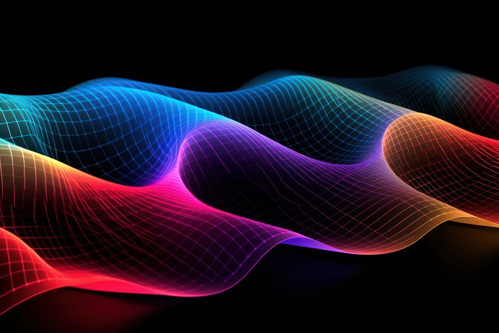 Sine waves pattern backgrounds light. AI generated Image by rawpixel.