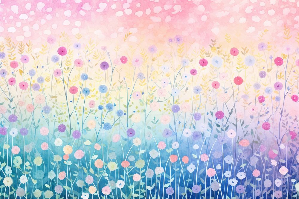 Pastel flower meadow backgrounds outdoors painting. 