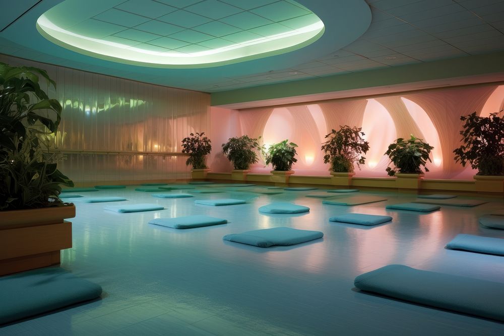 Yoga therapy architecture building resort. AI generated Image by rawpixel.