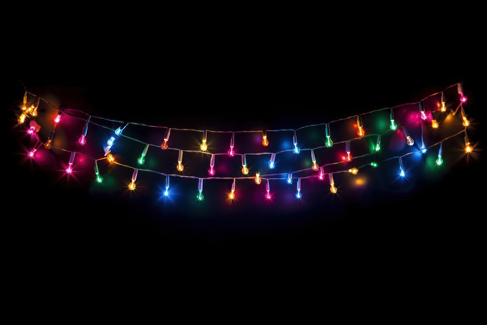Christmas light line lighting night christmas lights. AI generated Image by rawpixel.