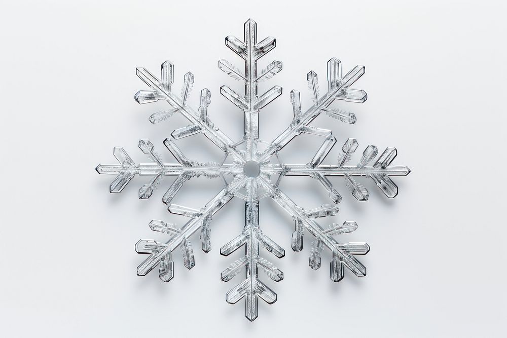 A snowflake christmas white white background. AI generated Image by rawpixel.