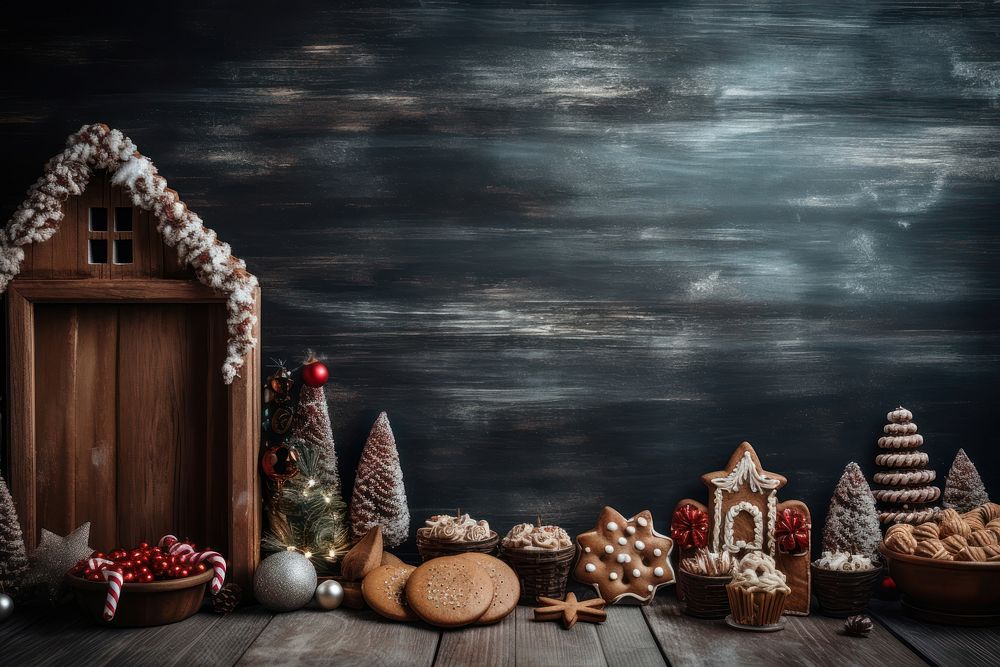 Christmas background christmas architecture illuminated. AI generated Image by rawpixel.