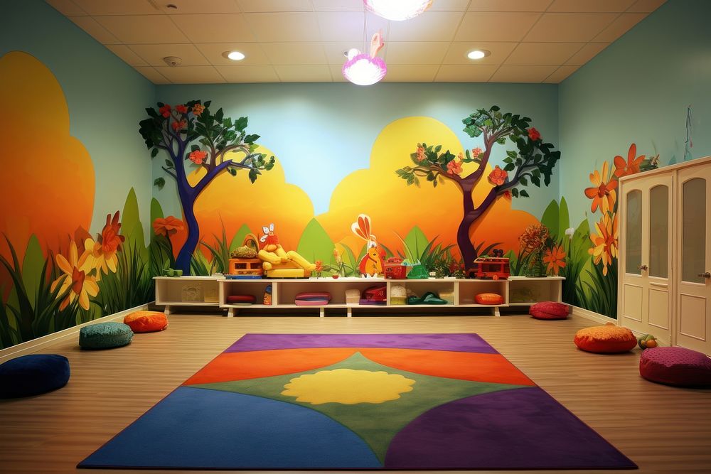 Diversional therapy kindergarten indoors representation. AI generated Image by rawpixel.