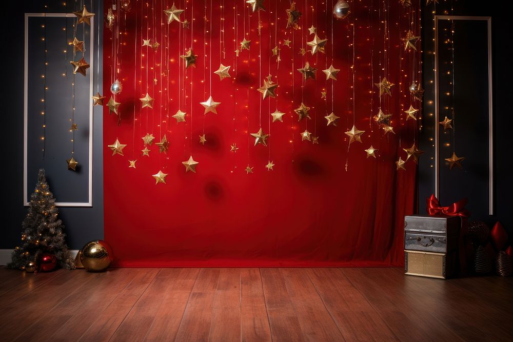 Festive Christmas backdrop. AI generated Image by rawpixel.