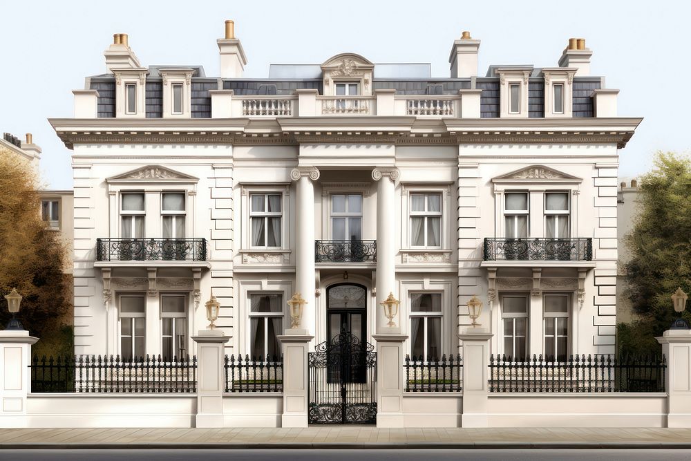 House Luxury Residential Design Belgravia Exterior house architecture building. AI generated Image by rawpixel.