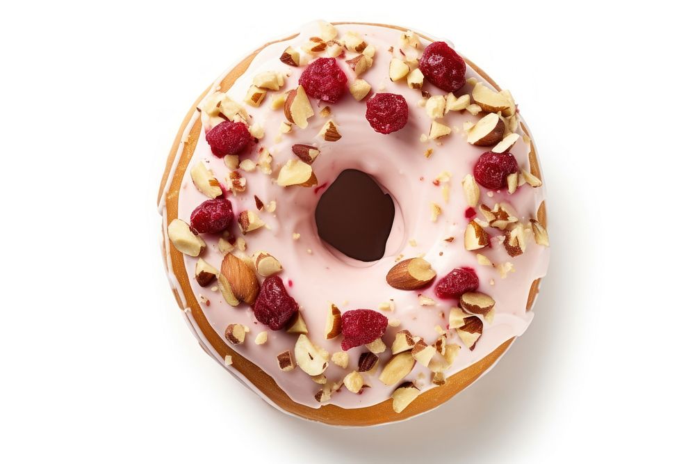 Donut dessert berry food. AI generated Image by rawpixel.