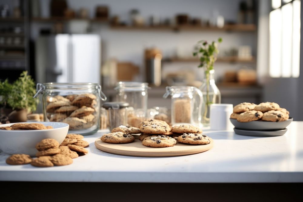 Cookig table interior biscuit kitchen cookie. AI generated Image by rawpixel.