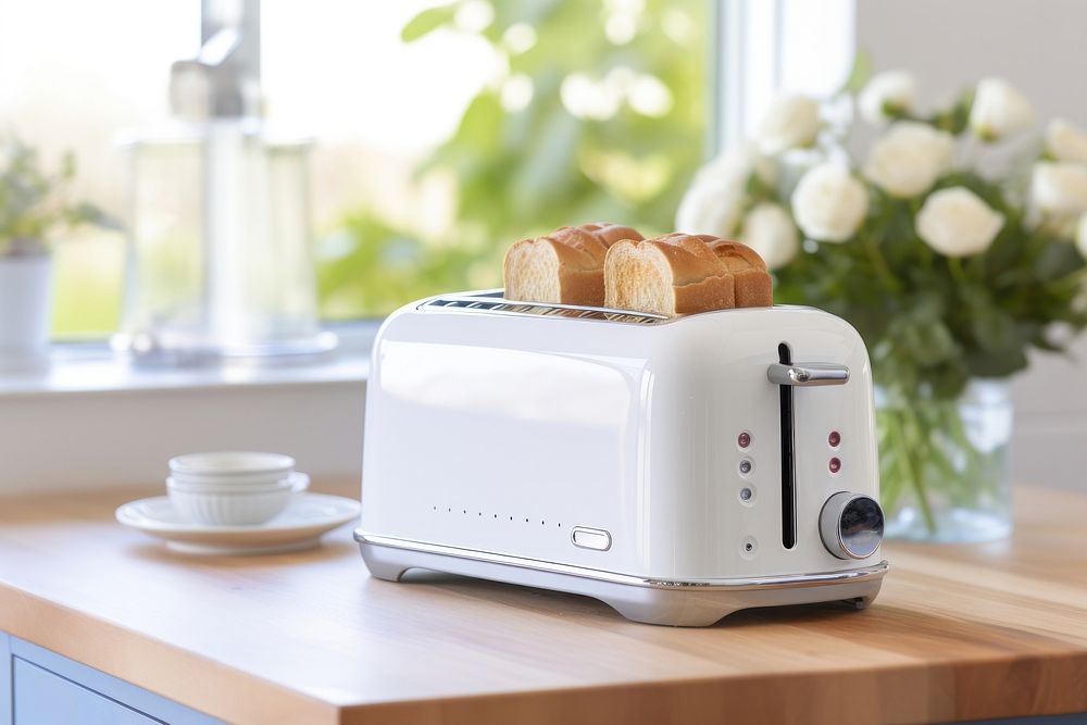 Toaster bread food technology. AI generated Image by rawpixel.