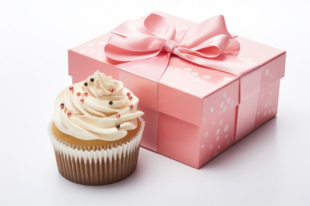 Cupcakes dessert wrapped ribbon. AI generated Image by rawpixel.