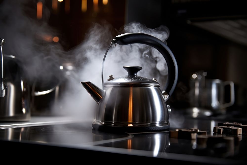 Kettle kitchen stove steam. AI generated Image by rawpixel.