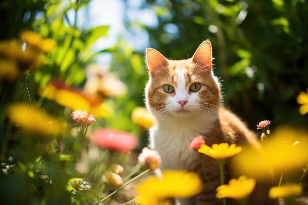 Flower outdoors animal mammal. 