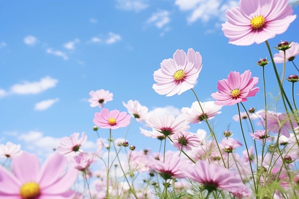 Flower nature summer sky. AI generated Image by rawpixel.