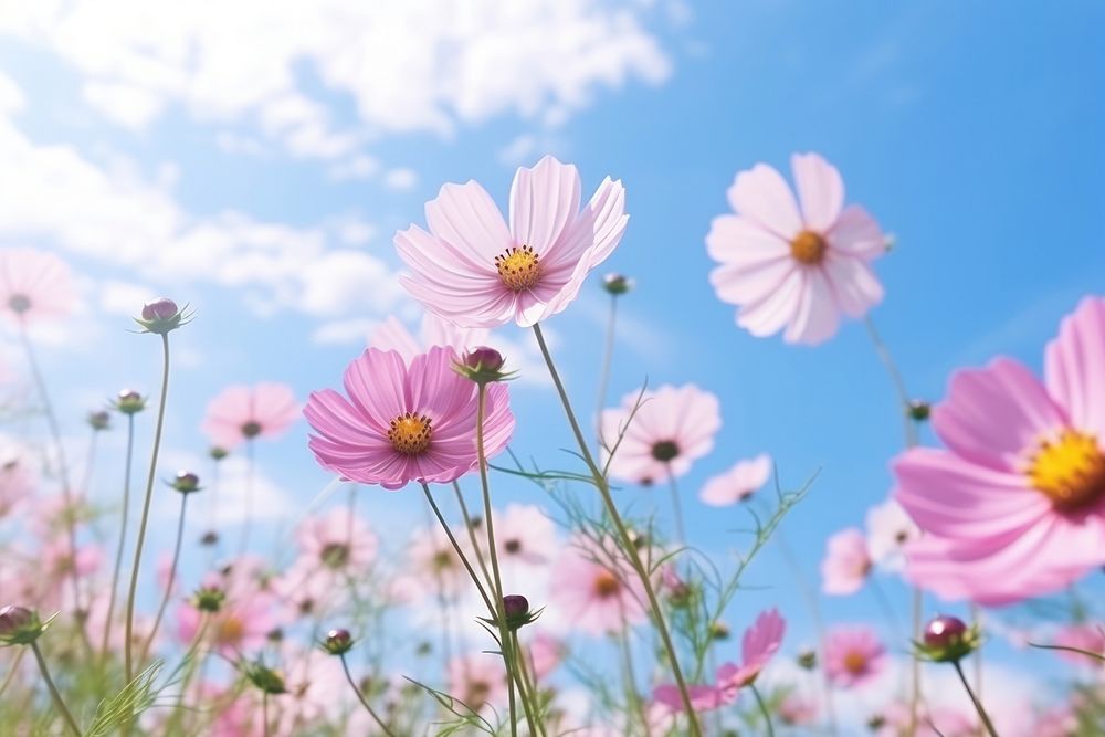 Flower nature summer sky. AI generated Image by rawpixel.