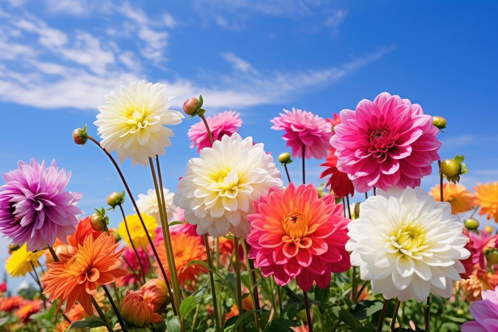 Flower nature summer sky. 