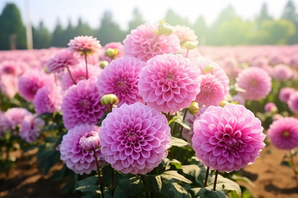 Flower dahlia outdoors blossom. AI generated Image by rawpixel.