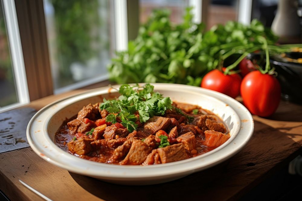 Goulash dish food meat. AI generated Image by rawpixel.