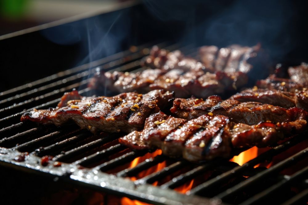 Bulgogi grilling food barbecue. AI generated Image by rawpixel.