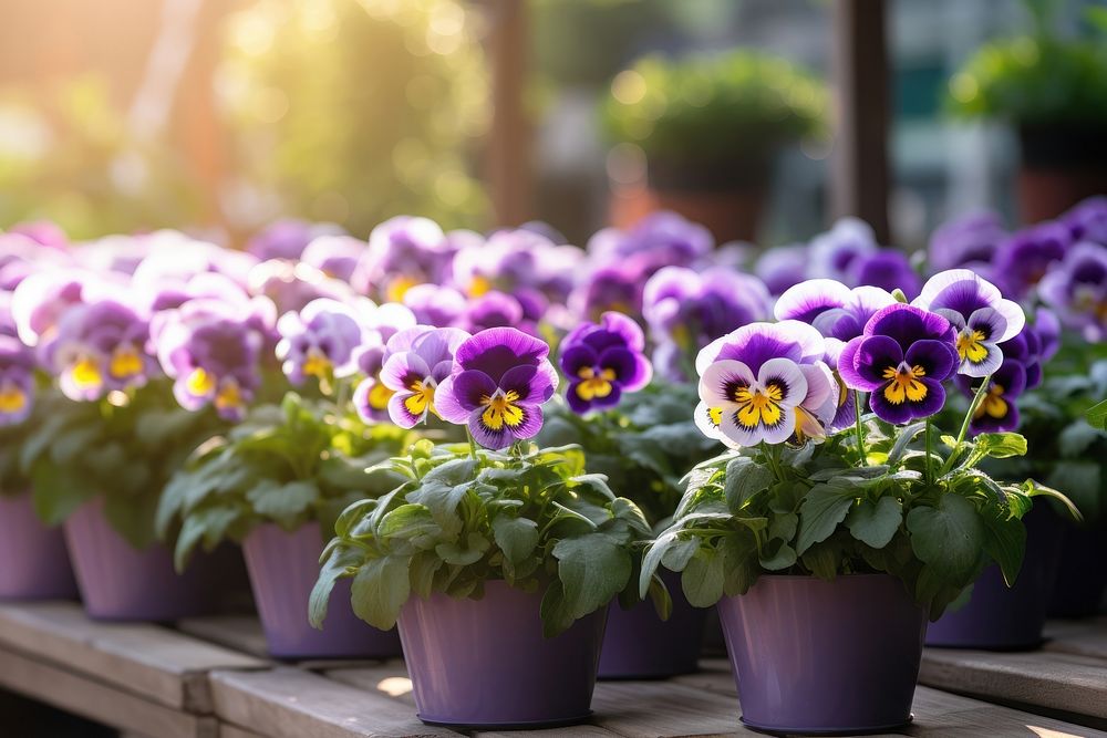 Flower pansy outdoors nature. AI generated Image by rawpixel.