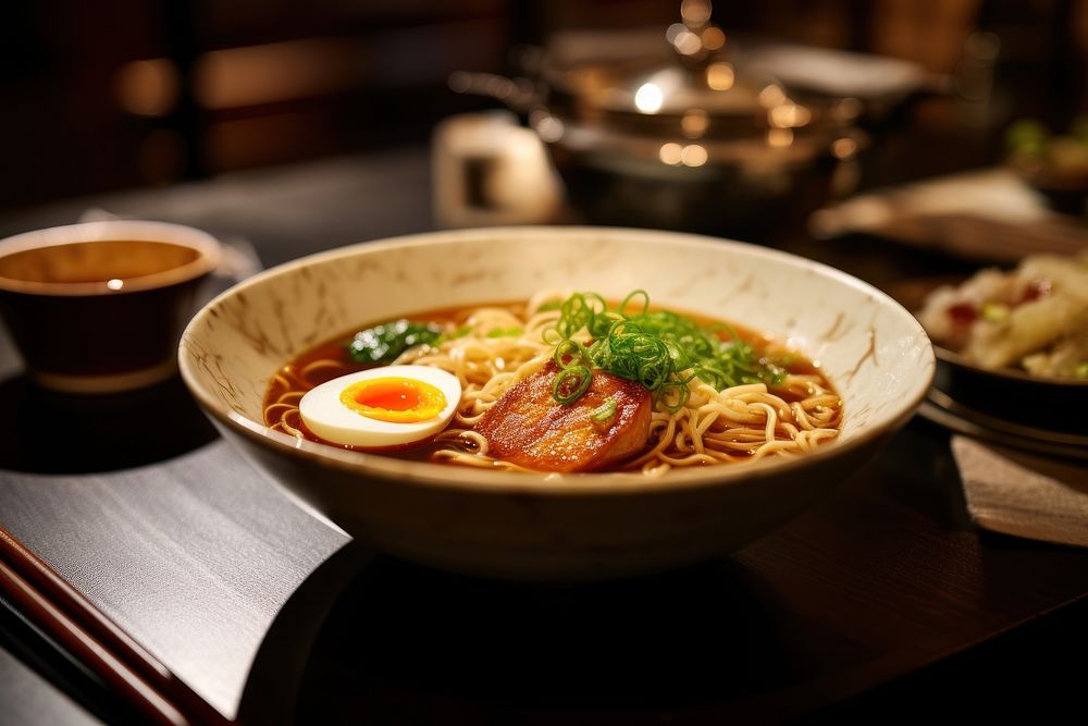 Ramen dish soup meal. AI generated Image by rawpixel.