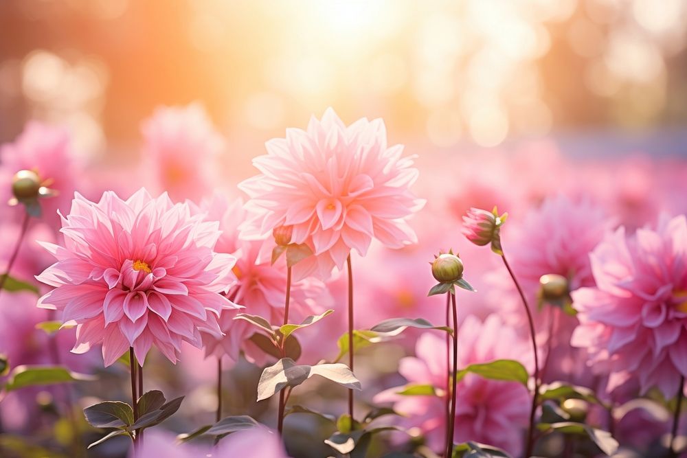 Spring dahlia background nature outdoors blossom. AI generated Image by rawpixel.