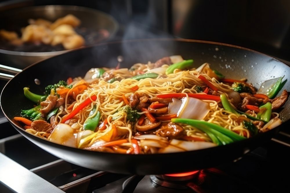 Food vegetable noodle meal. AI generated Image by rawpixel.