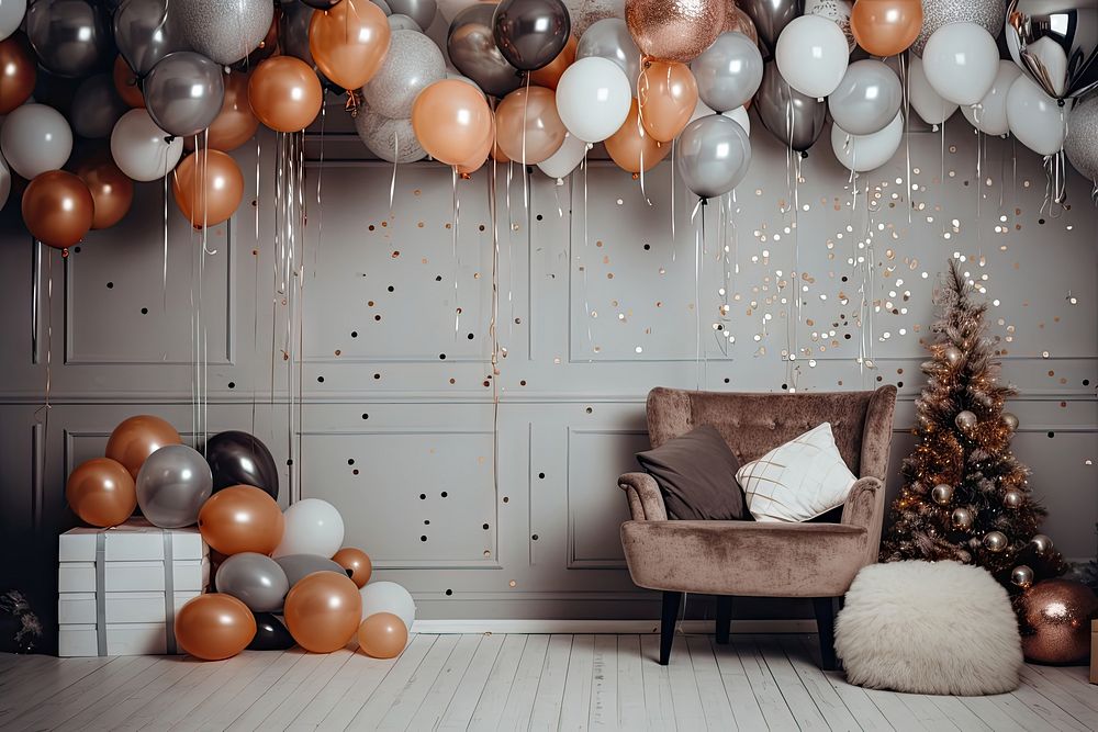 Decoration furniture christmas balloon. AI generated Image by rawpixel.