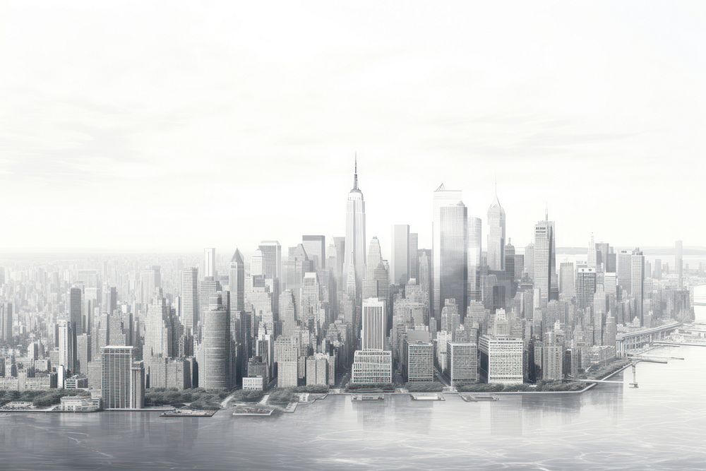 New york architecture metropolis cityscape. AI generated Image by rawpixel.