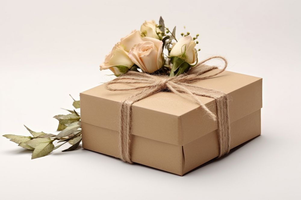Flower gift box cardboard. AI generated Image by rawpixel.