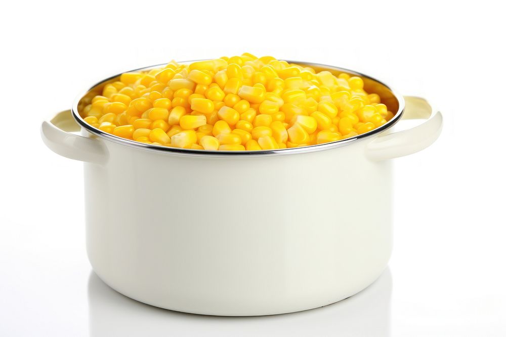 Corn food white background vegetable. AI generated Image by rawpixel.