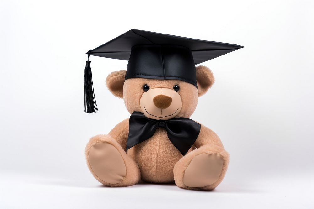 Graduation plush bear toy. AI generated Image by rawpixel.