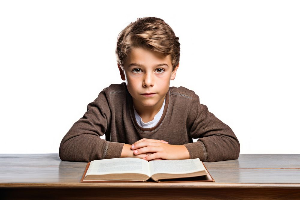 Reading student child table. AI generated Image by rawpixel.
