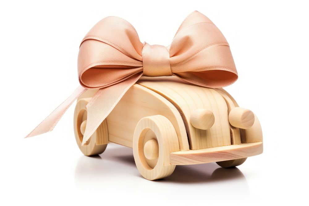 Toy ribbon bow car. AI generated Image by rawpixel.
