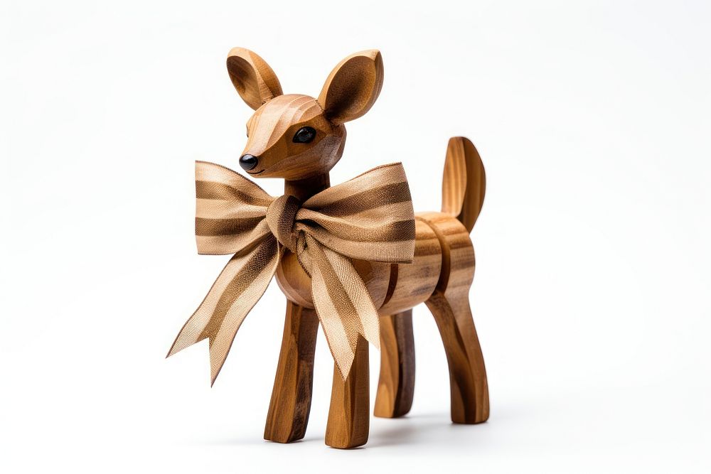 Wood toy figurine ribbon. AI generated Image by rawpixel.