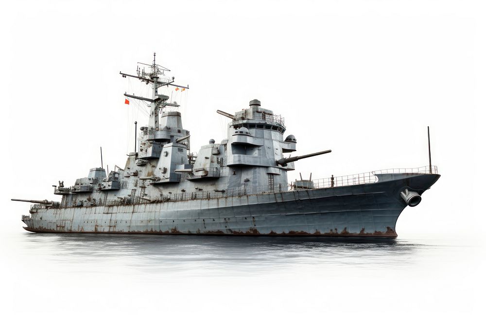 Warship architecture watercraft battleship. AI generated Image by rawpixel.