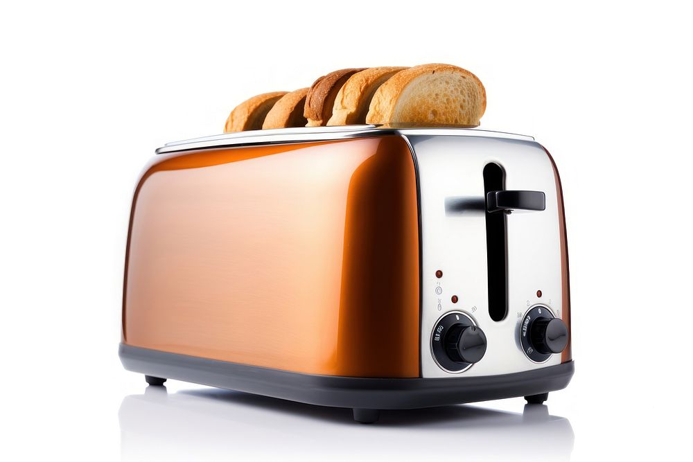 Toaster appliance white background technology. AI generated Image by rawpixel.